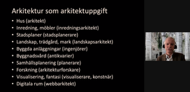 Vad är arkitektur?