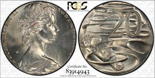 MS64 Struck on a 10 cent planchete 