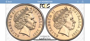 MS64 Double obverse 5 cent coin