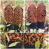 Barbro flower mittens