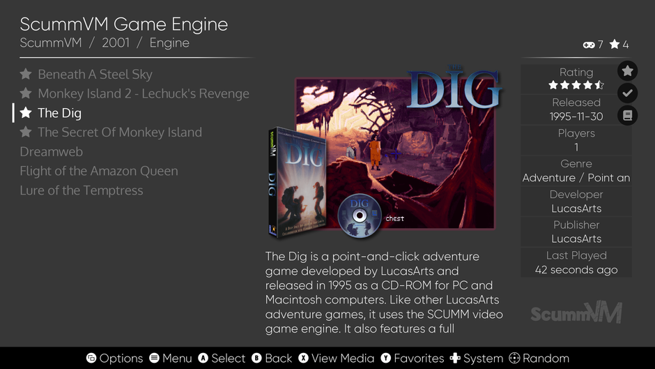 ES-DE Gamelist View