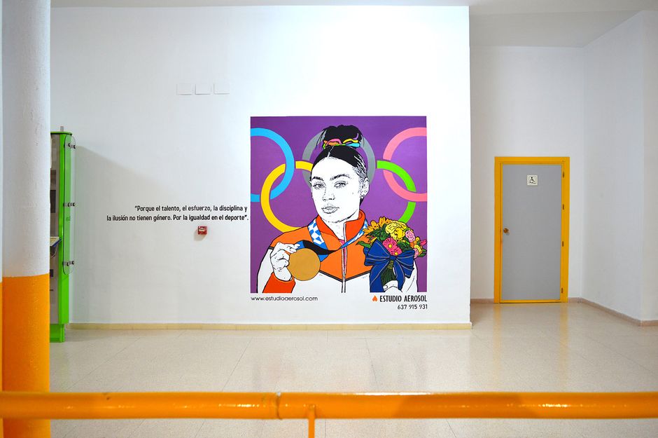 Taller Arte Mural por la Igualdad. Centro de la Mujer. Estudio Aerosol