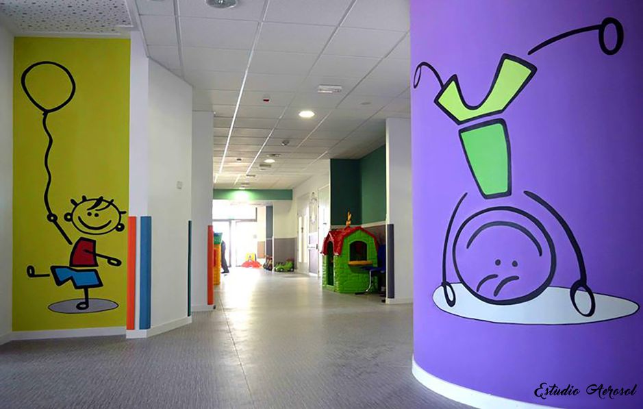 Personajes Infantiles. Arte mural. Escuela Infantil Municipal.