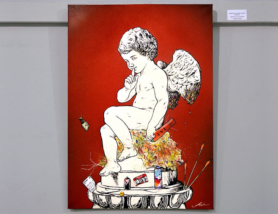 «Ángel de la guardia». Cuadro. Concurso Pintura Joven. Estudio Aerosol