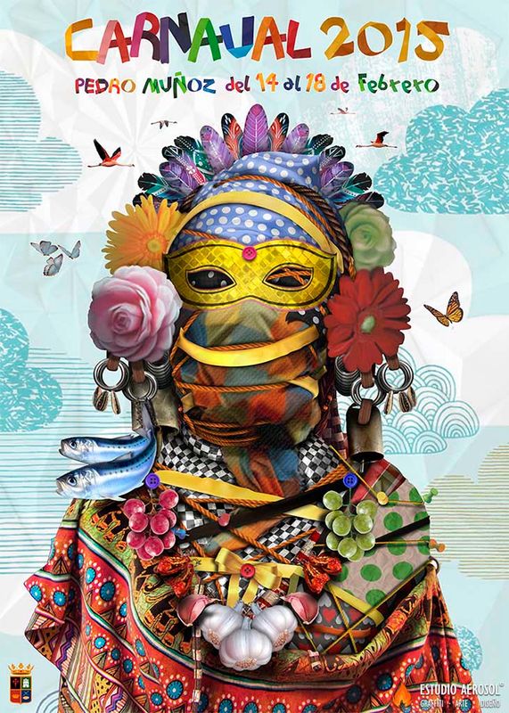 Carnaval de hoy y máscaras de ayer. Cartel. Primer premio.