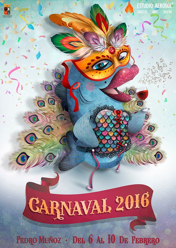Sardina Carnavalesca. Cartel. Primer premio. Estudio Aerosol ©.