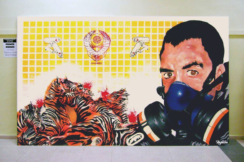 Cebras Tótem. Primer Premio. Concurso Nacional de Graffiti Art-Ate.