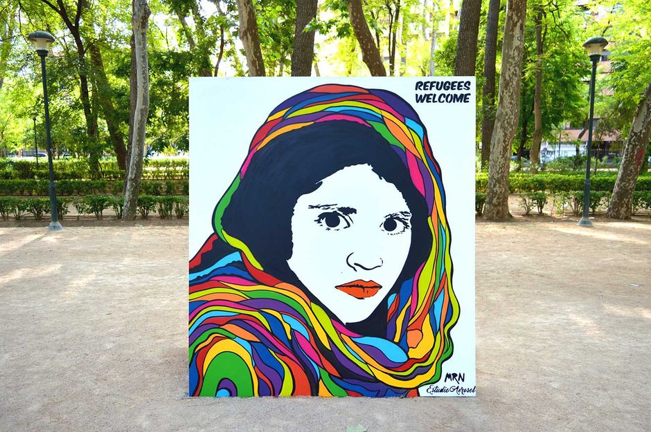 Sharbat Gula. III Exhibición Nacional de Graffiti Cruz Roja Española. 