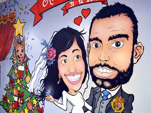 UNA BODA EN CARICATURA
