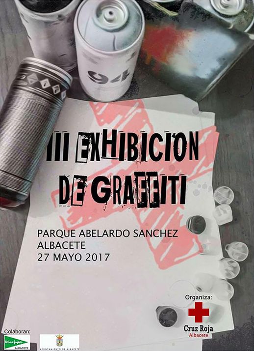 Cartel Oficial III Exhibición Nacional de Graffiti Cruz Roja Española.