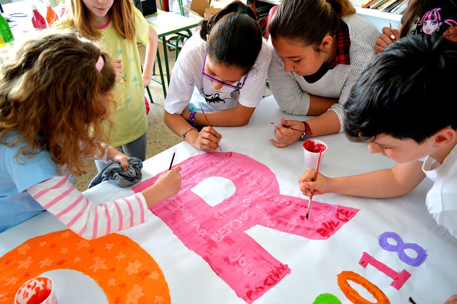Taller Arte Mural: Arte y Color. CEIP Hospitalillo, Semana cultural.