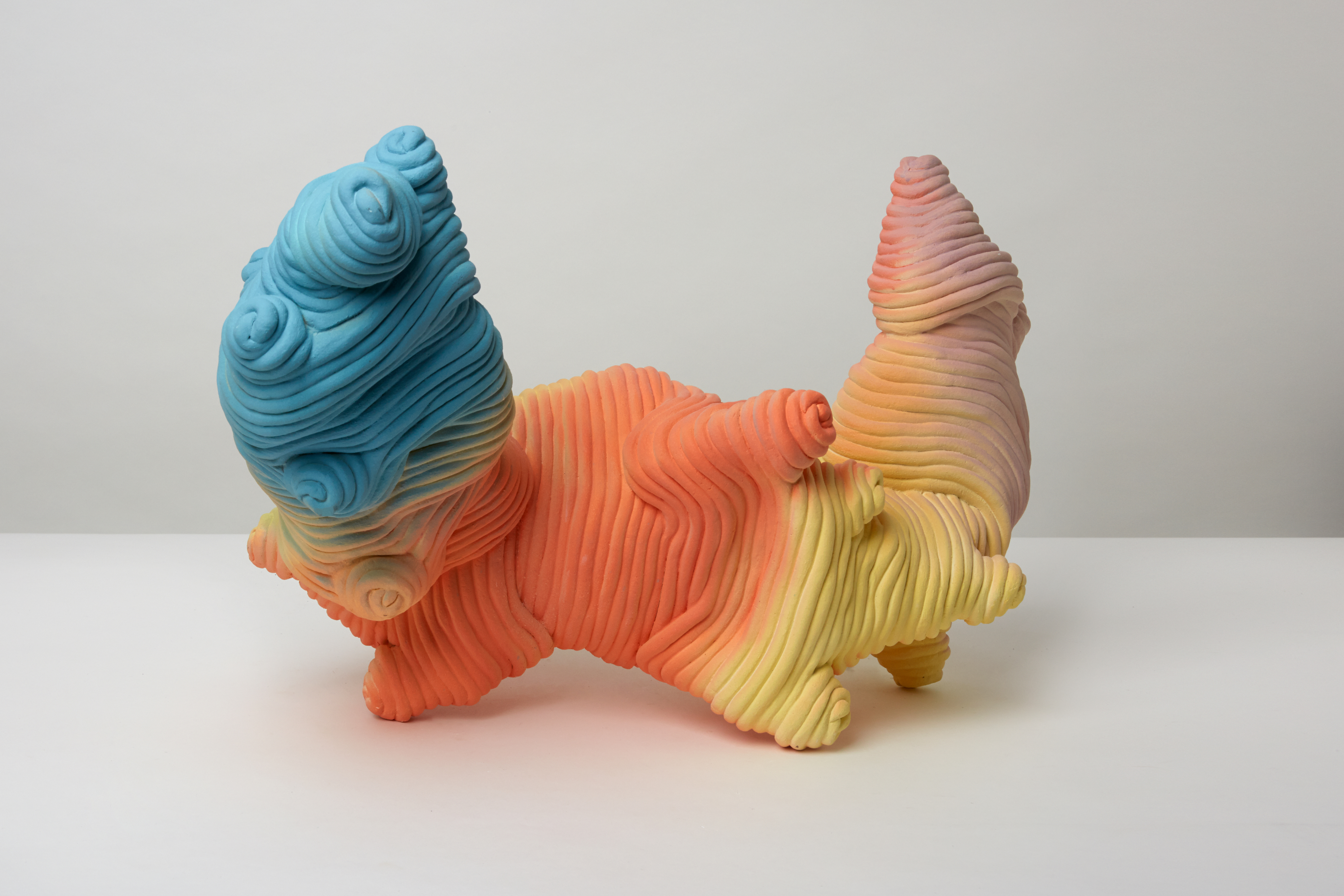 'Sunrise', Stoneware, 2018, 60(W)x40(H)x3(D). Photography by Tania Dolvers