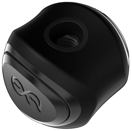 3D top view of cymlok (QCN-8) quick-set cymbal nut replacement for standard cymbal wing nuts for drums.