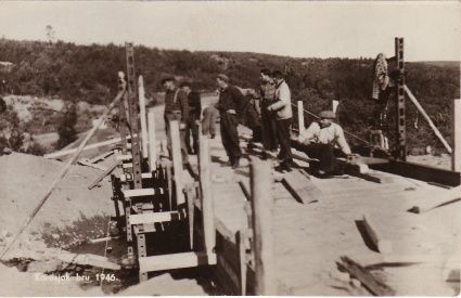 Karasjok bru 1946. Postgått 1950.