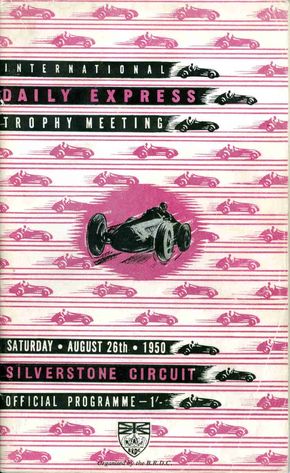 Program 1950 Silverstone Signed by Farina