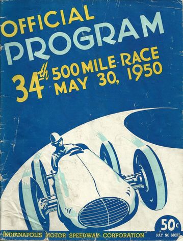 Unique program 1950 Indy + ticket orderform and original envelop (cover)
VERY SELDOM