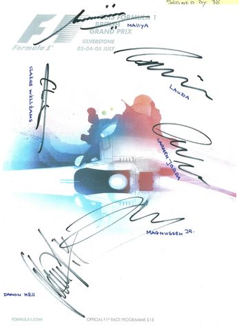 Program 2015. Signed on cover by 6 drivers