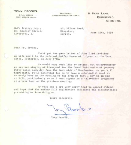 Brooks - Reaction on invitation for Buffet Dance 