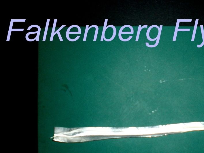 Add the flyline core on this CMLF foil and close it down. This process can also be seen in the diagram above.