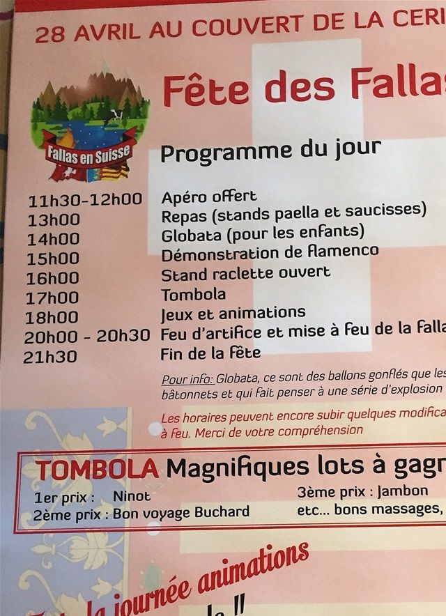 Modification , le stand raclette sera ouvert dès l'apéro et à 18h démonstration de tango argentin