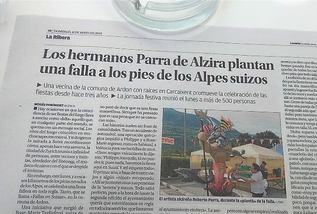 Après la fête: Parution dans la Ribera journal  Levante