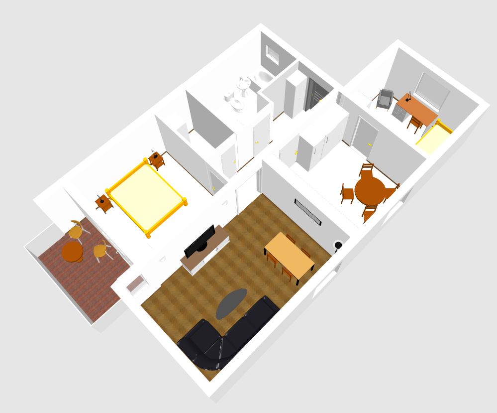 Genavägen 15D Layout 3D2
