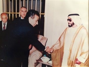 H.H. Sheikh Zaid Ben Sultan Al Nahian when received Honorary Doctorate from Arab Academy