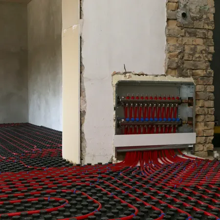 Hovedkontrolmanifold til husets varmesystem