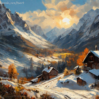 snow mountian houses