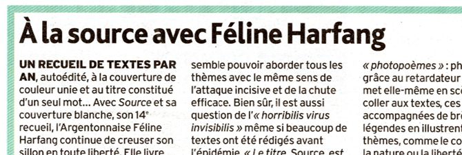 article de presse paru dans l'Echo du Berry du 10 septembre 2020