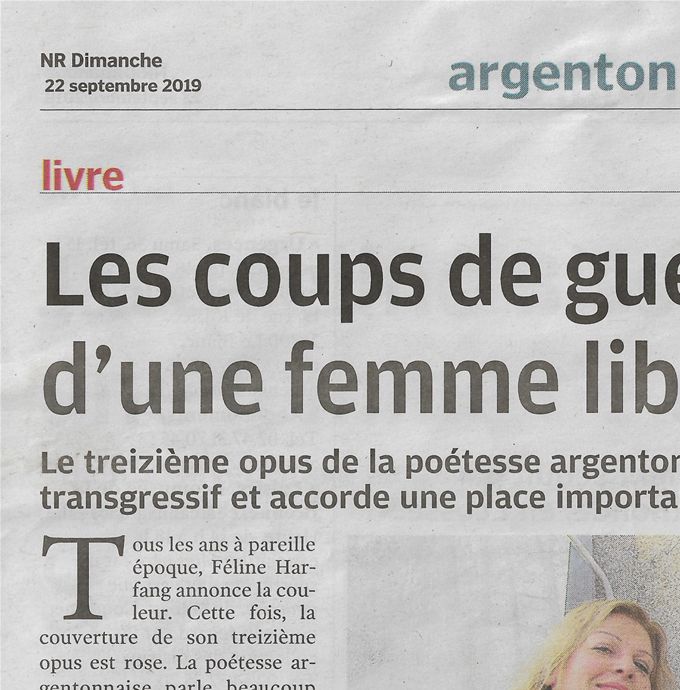 Article de presse paru dans la Nouvelle République du 22 septembre 2019