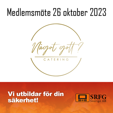 Medlemsmöte 26 oktober 2023