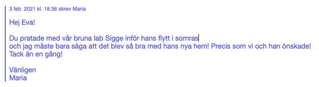 Detta är min lön - att djuren jag talar med får komma till tals. Och i detta fallet blev det så bra när den omtänksamma matten lyssnade. ❤️ Jag är så tacksam 🙏