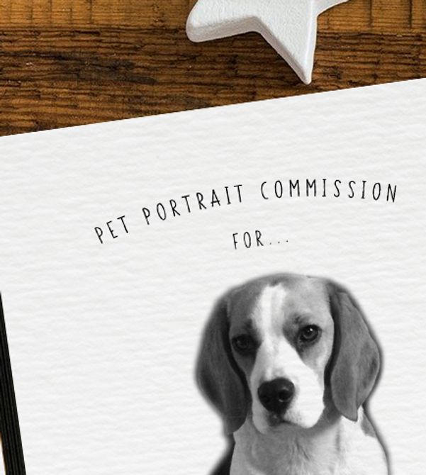 Personalise the front of your gift card with the name of the person it is for, we can also add a photo of your chosen pet if you can provide one. See example above.