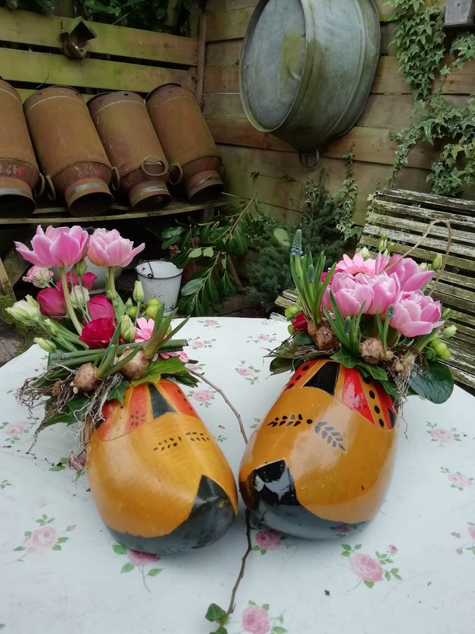 Boeket op klompen