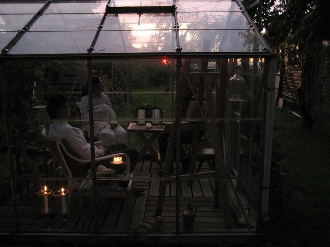 Lysthus som kan gøre fyldest en kølig sommeraften.