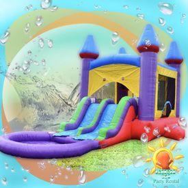 Yellow castle water slide.