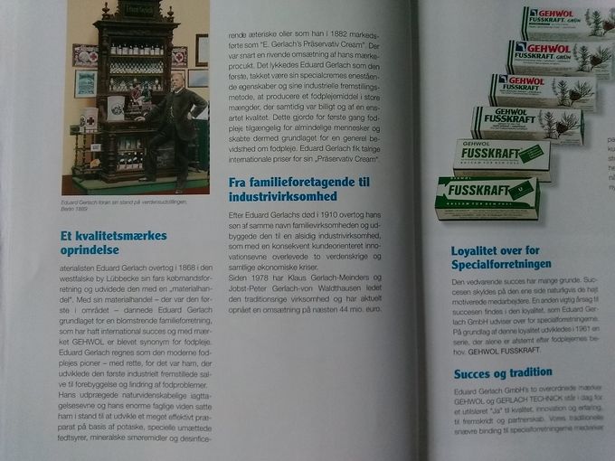 Klinikken anvender og sælger GEHWOL produkter