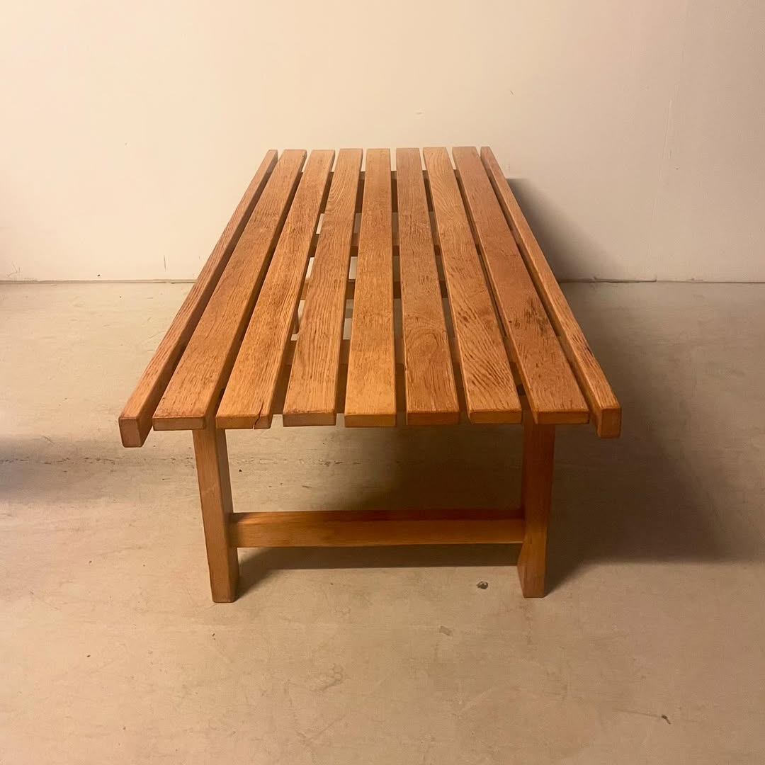 Solid oak bench
