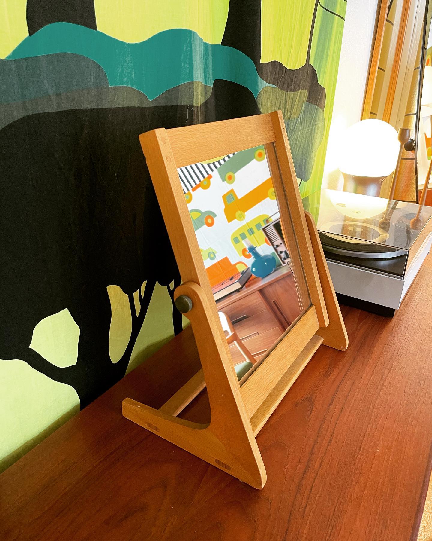 Oak table mirror "No. 634", design Per Argén