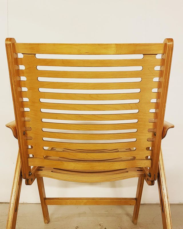 "Rex" birch folding chair, design Nico Kralj