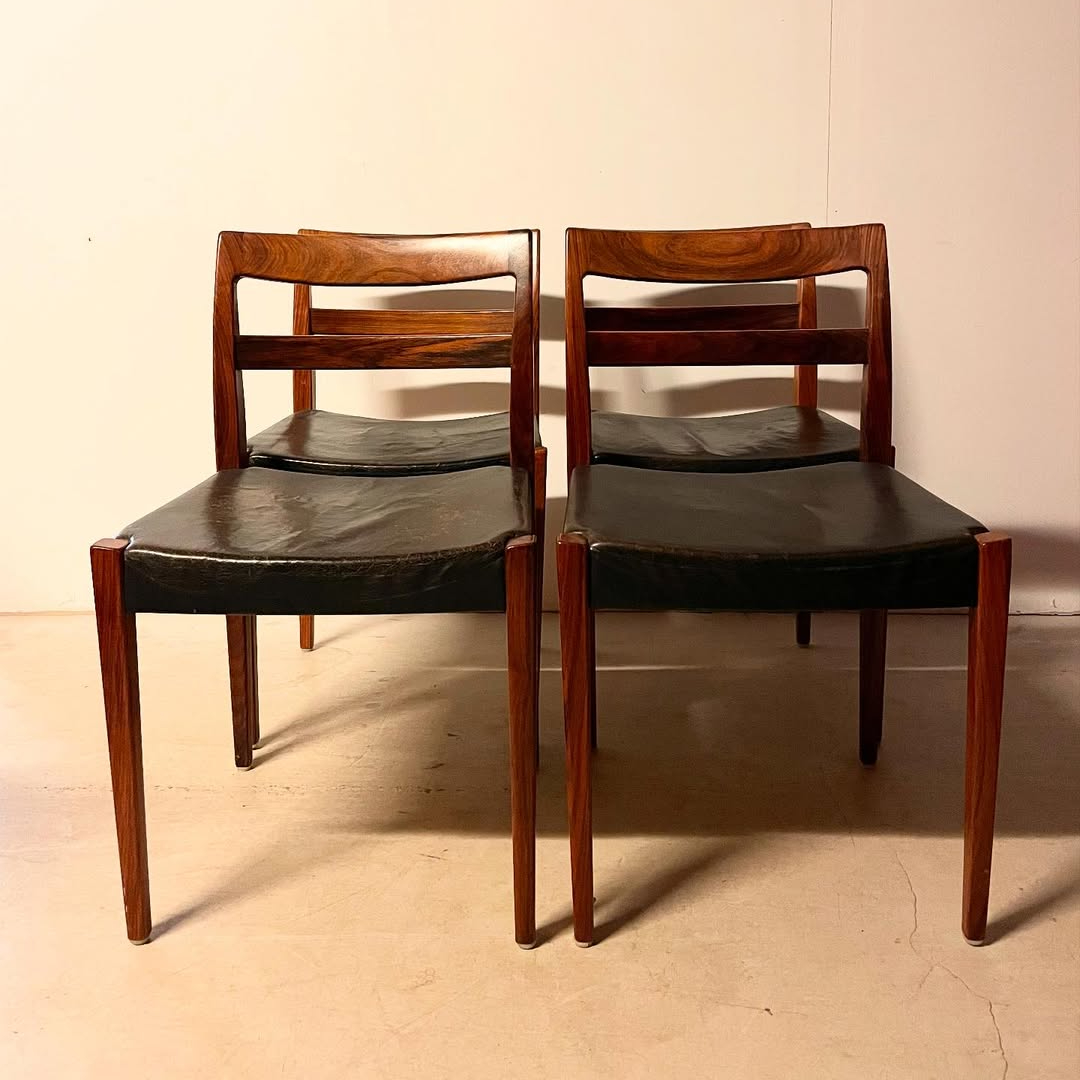 Four jacaranda dining chairs - model "Garmi" - design Nils Jonsson