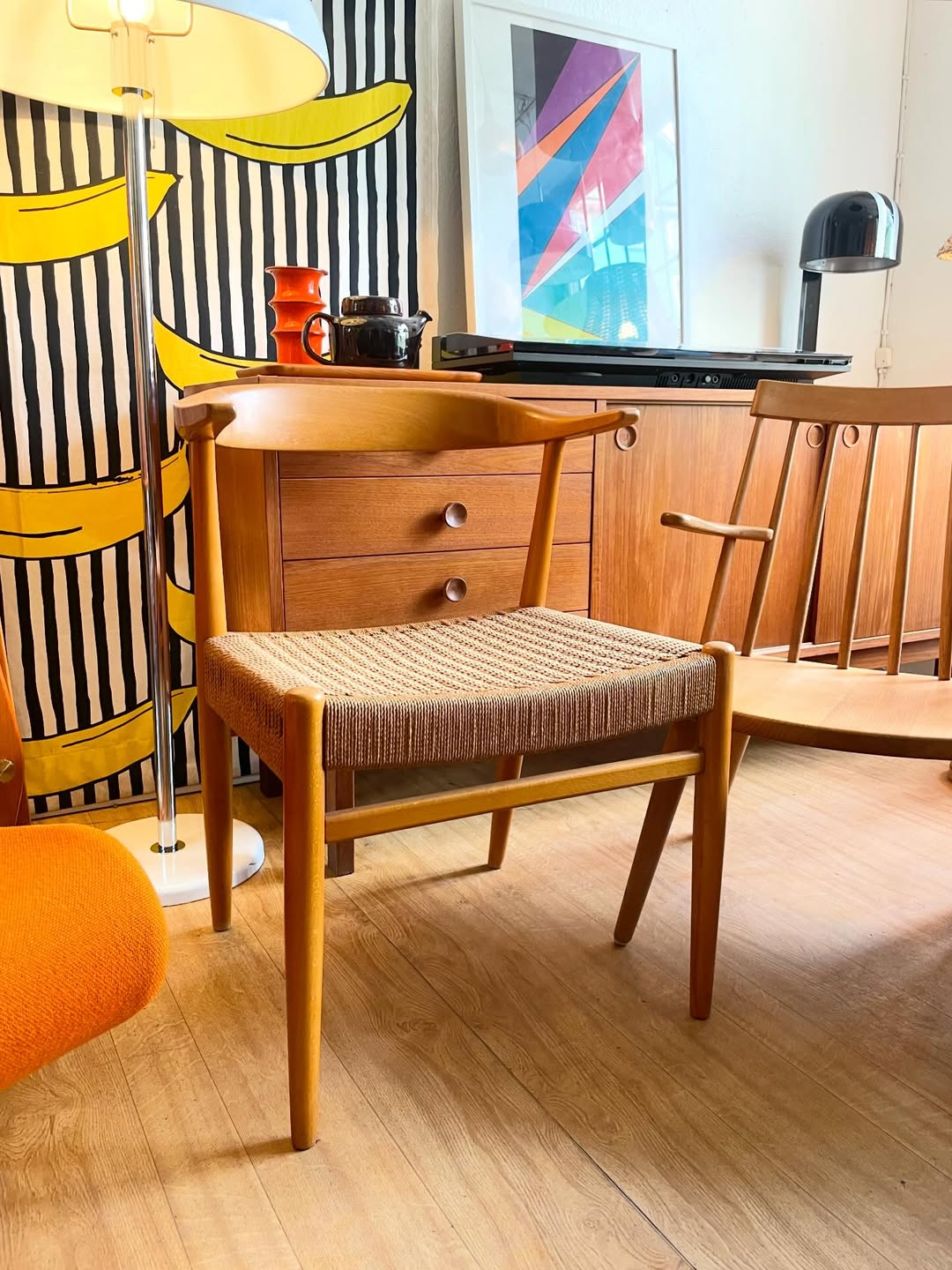 Beech lounge chair, design Folke Ohlsson