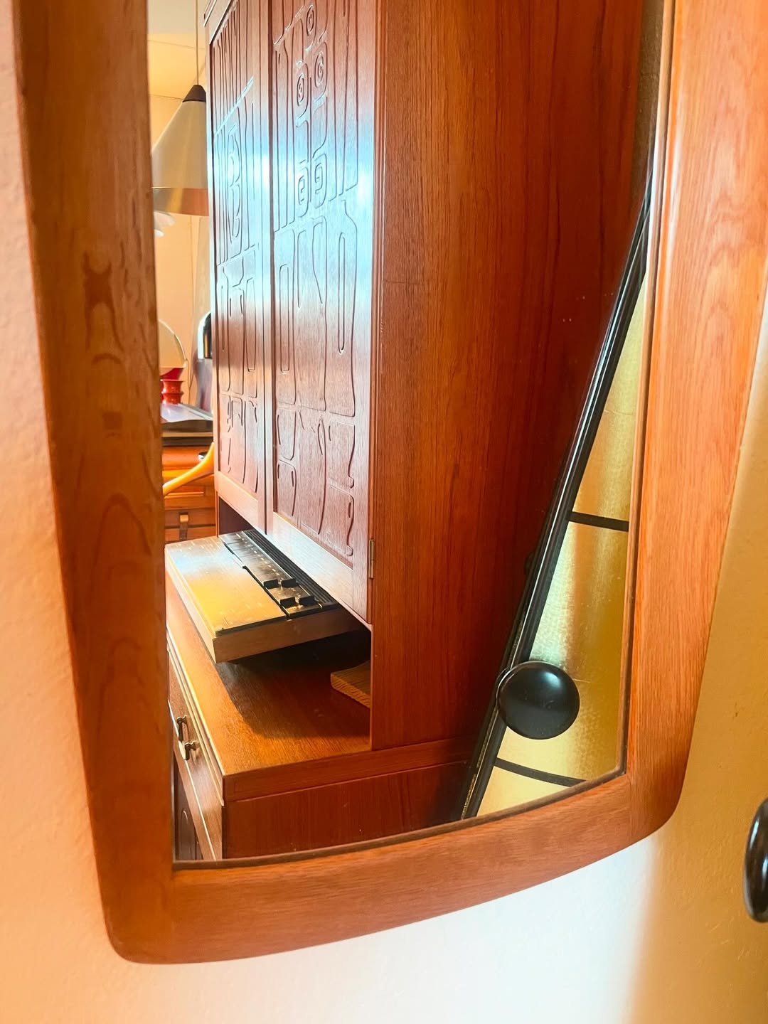 Oak mirror, design Uno and Östen Kristiansson