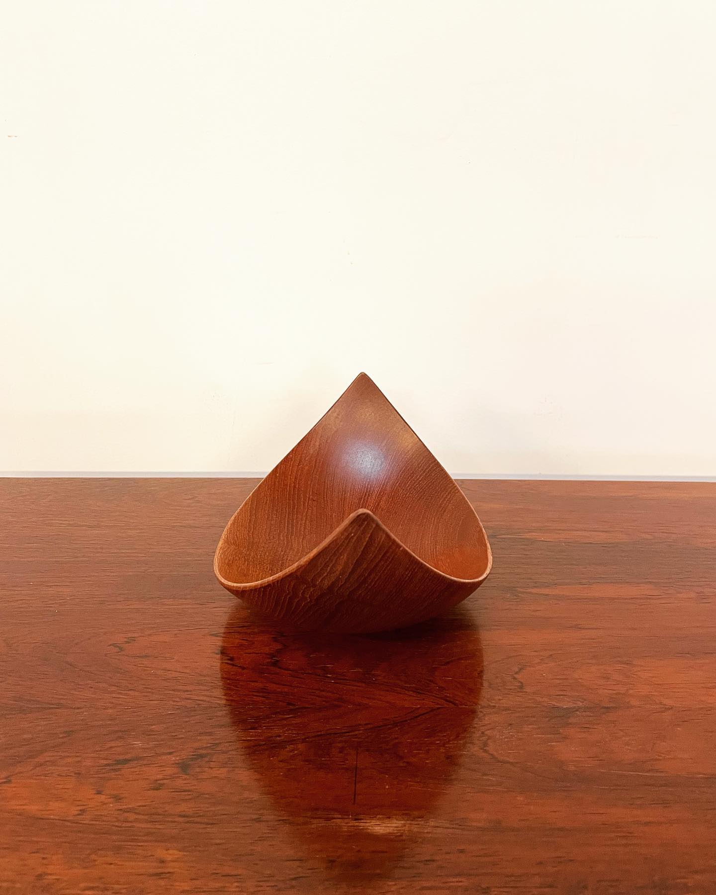 Carved teak bowl