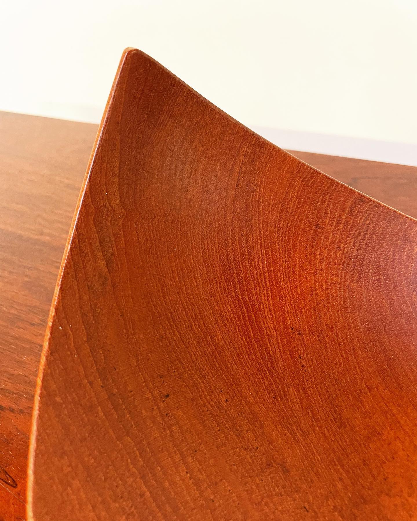 Carved teak bowl