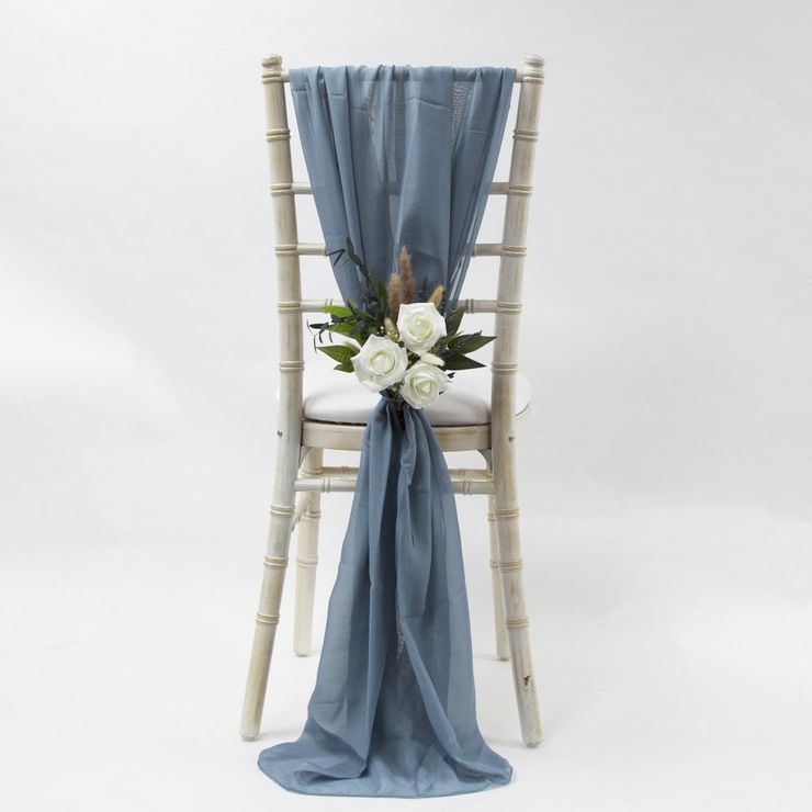 Dusty Blue Chiffon Drape