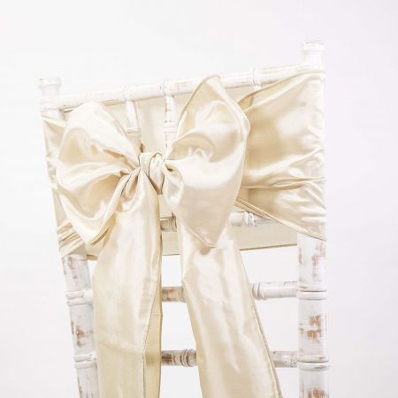 Champagne Taffeta Chair Sash