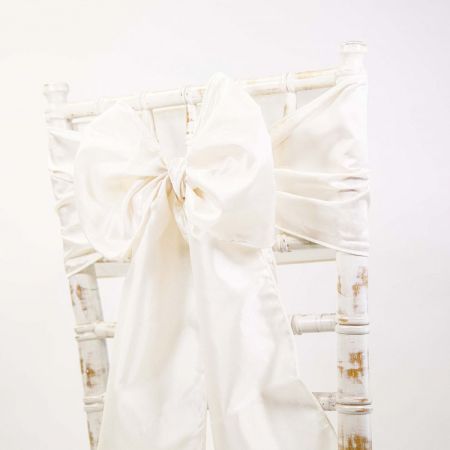 Ivory Taffeta Chair Sash