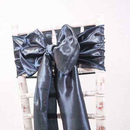 Navy Taffeta Chair Sash